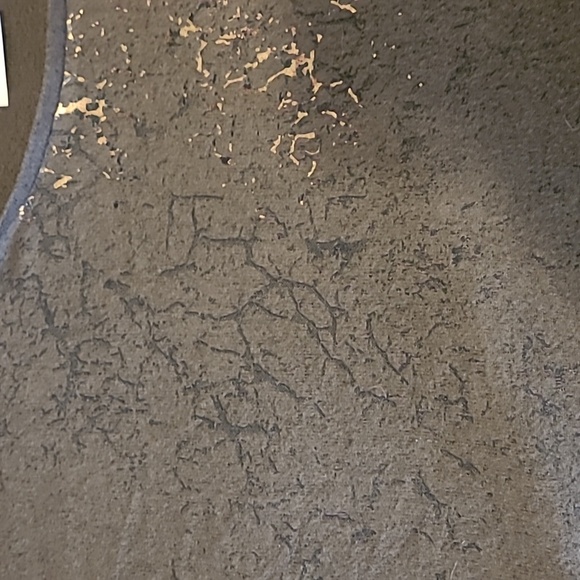 Dantelle Brown Short Sleeve Top with Gold Decal. - Picture 6 of 8